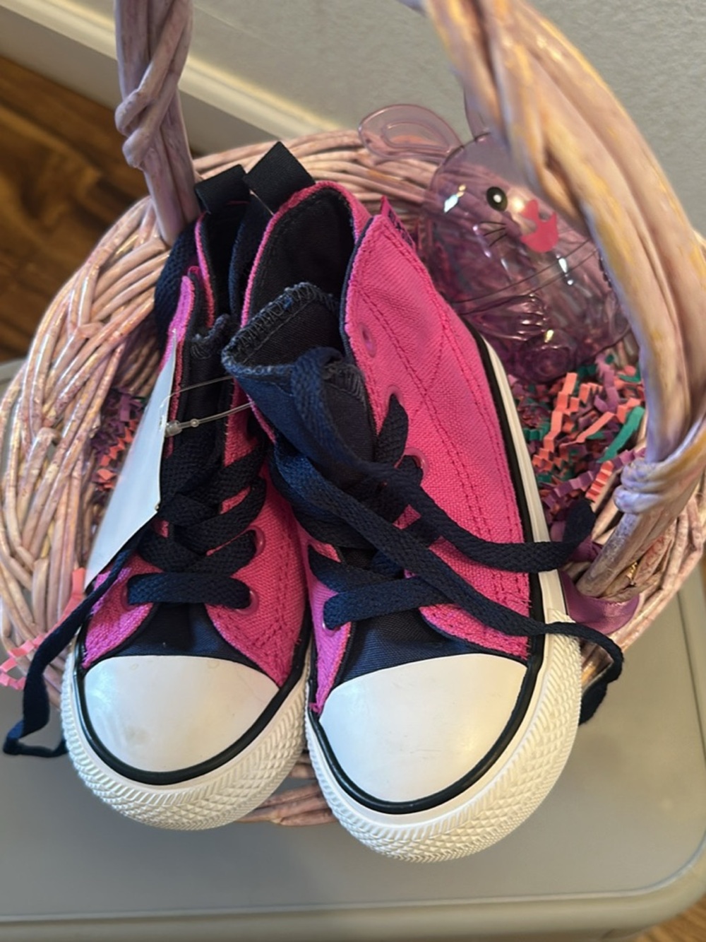 Converse Kids High-Top Sneakers in Pink and Black